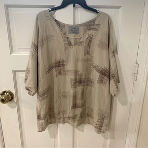 Women’s Tonle Discontinued Sustainable Handmade Lagenlook Top Size Large
